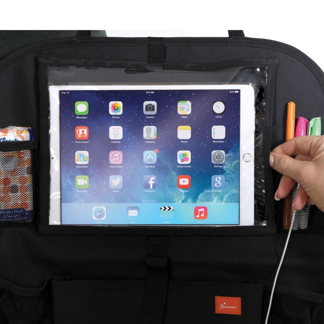 Dreambaby Car Back Seat Organiser/Tablet Organiser - Black